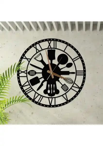 Metalium Concept Dekoratif Roma Rakamlı Metal Duvar Saati Mutfak Şıklığı ve Fonksiyonellik Katıyor