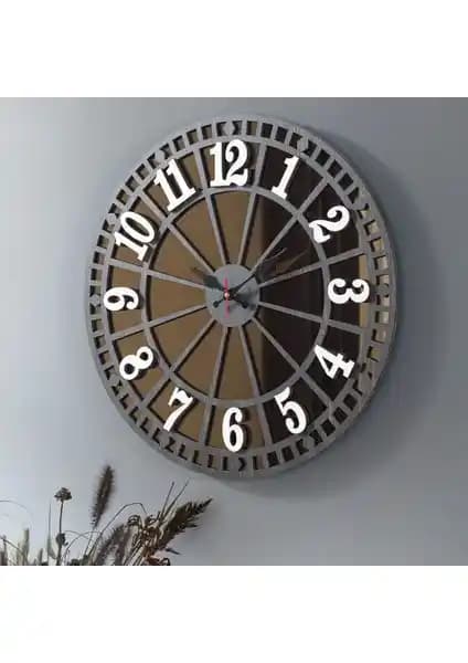 Mobi Evim Mobievim Dekoratif Gerçek Aynalı Duvar Saati: Şık ve Fonksiyonel Tasarım