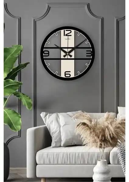 Modern Ahşap Duvar Saati Landiwork Şık Tasarım ve Dayanıklı Malzeme ile Ev Dekorasyonunuza Zarif Dokunuş