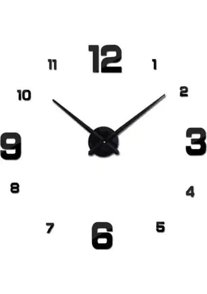 Modern ve Şık 3D Duvar Saati Dekoratif Büyük Boy Tasarımı ve Özellikleri