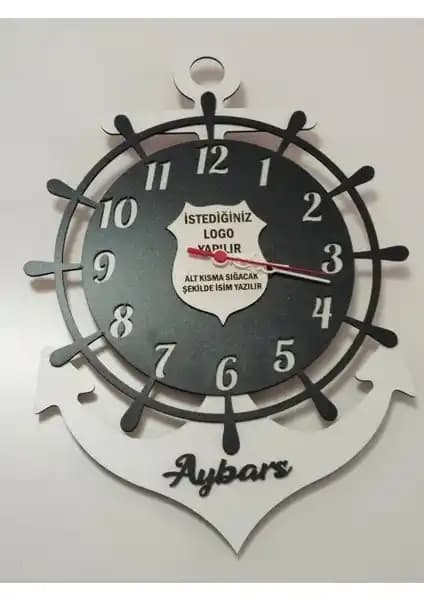 Mrc Hediye Sepeti Çapa Temalı Modern Duvar Saati 40x40 cm Şık ve Dayanıklı Tasarım