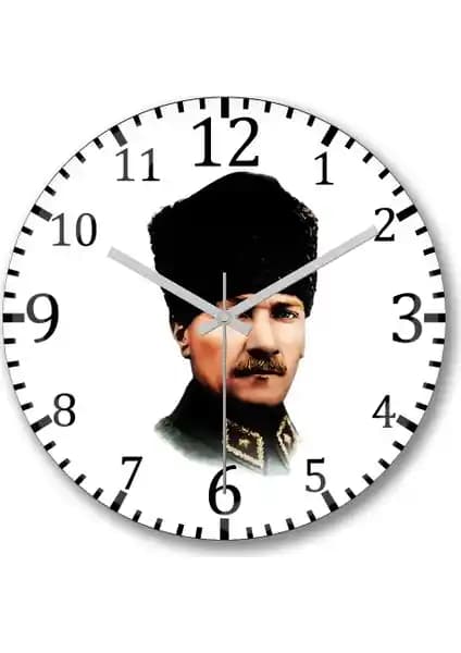 Mustafa Kemal Atatürk Temalı Duvar Saati: Estetik ve Dayanıklı Tasarım Özellikleri