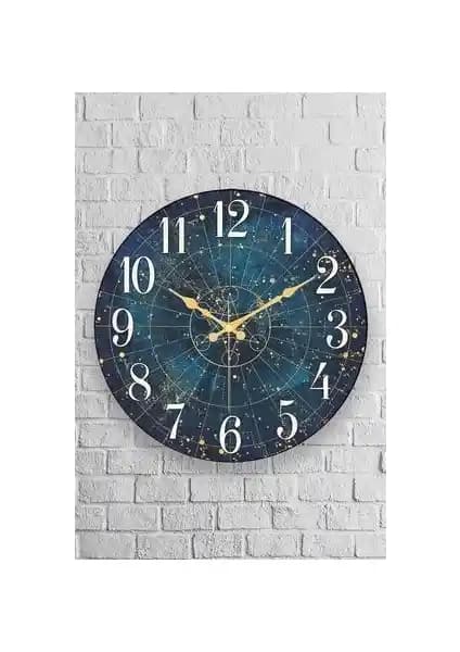 Muyika Space Oval Cam Duvar Saati 36cm Modern ve Şık Tasarım İle Dekorasyonunuza Estetik Katın