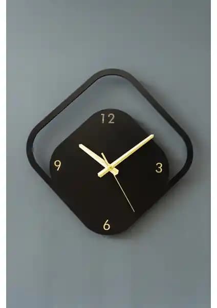 Ömas Konsept 40 cm Siyah Gold Duvar Saati Modern ve Zarif Tasarım Özellikleri