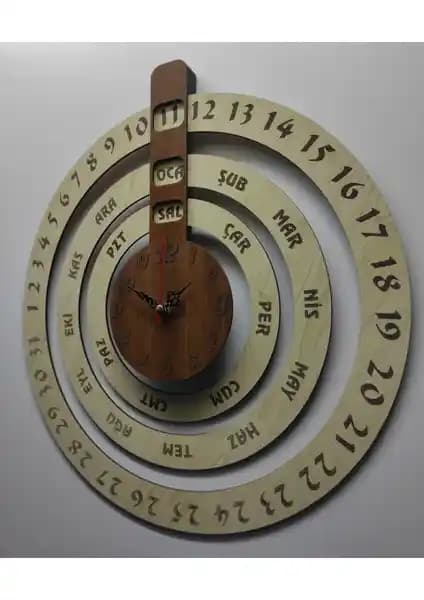 Payitaht Tablo Sonsuz Takvimli Ahşap Duvar Saati: Modern ve Şık Dekorasyon İçin Ideal