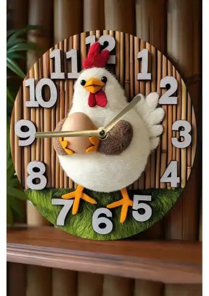 Sessiz Yuvarlak Ahşap Duvar Saati ile İç Mekanlara Modern Şıklık Katın