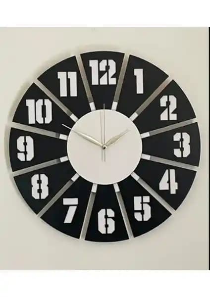 Ümra Lazer Ahşap Dekoratif Hasır Detaylı Duvar Saati Modern ve Şık Tasarım