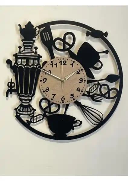 Ümra Lazer Kesim Dekoratif Duvar Saati 40x40 Modern ve Şık Tasarım Özellikleri