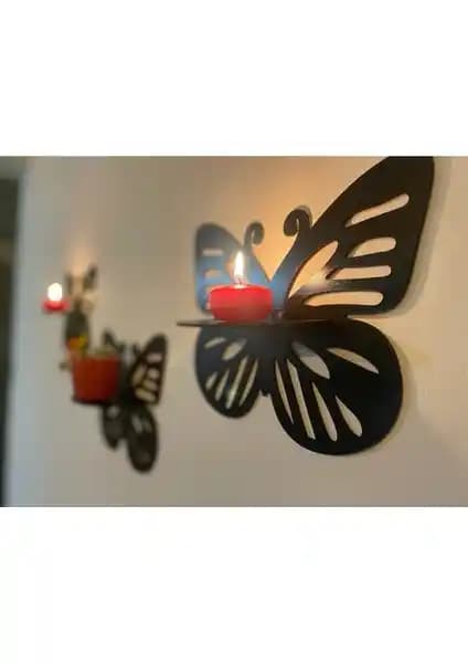 Ümra Lazer Yazı ve Kelebek Raf Seti Modern Dekorasyon Çözümü