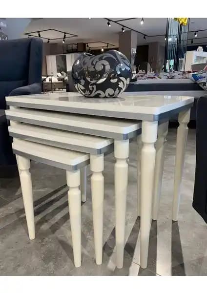 Akset ve Canisa Lyon Serisi Krem 4'lü Zigon Sehpa Modellerinin Detaylı Karşılaştırması