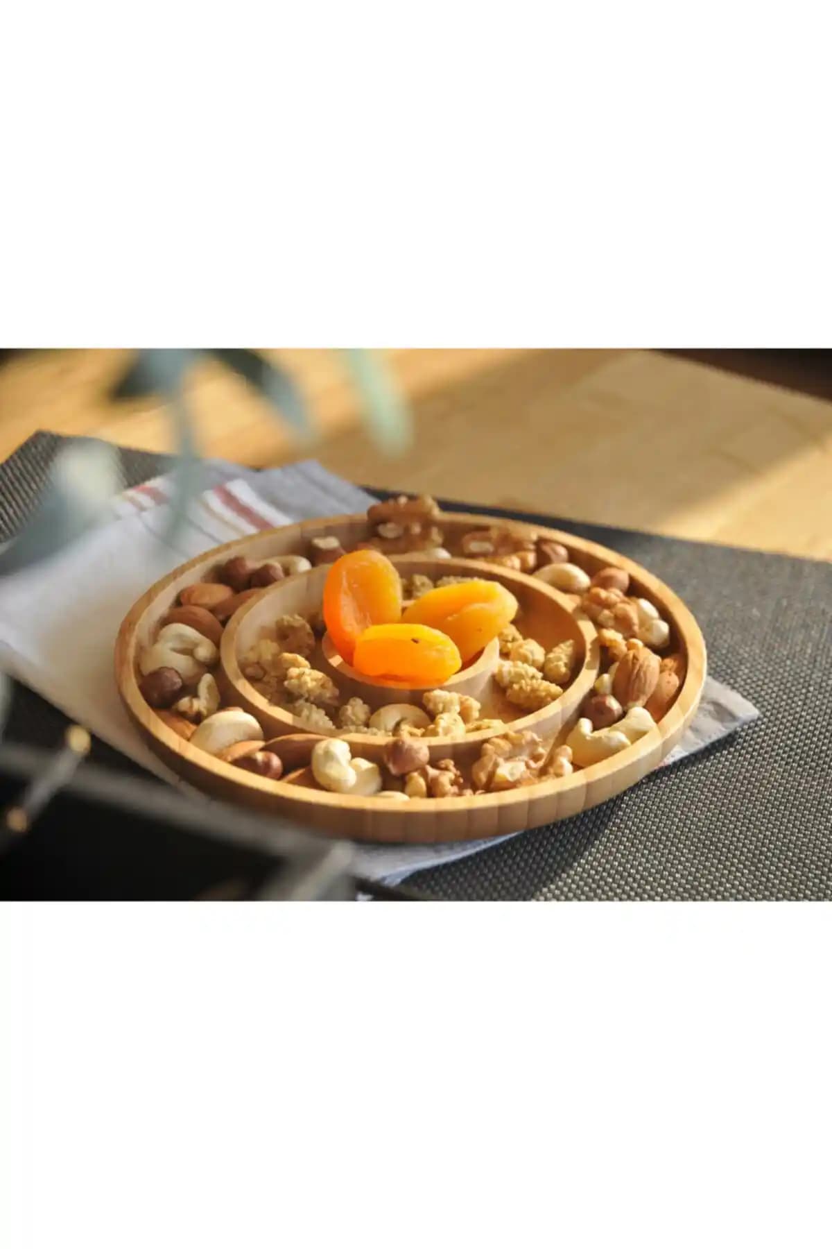 Bambum Fufu 3 Bölmeli Kahvaltılık & Çerezlik: Estetik ve Fonksiyonel Sunum Çözümü