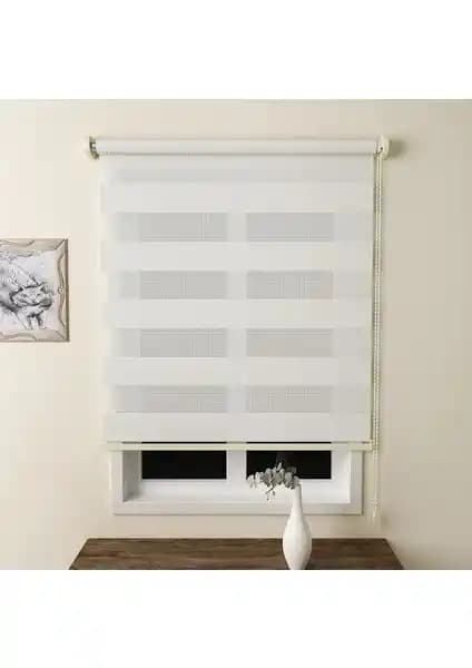 Brillant Düz Ekru Zebra Perde 100x200 cm: Modern Tasarım ve Fonksiyonellik Bir Arada