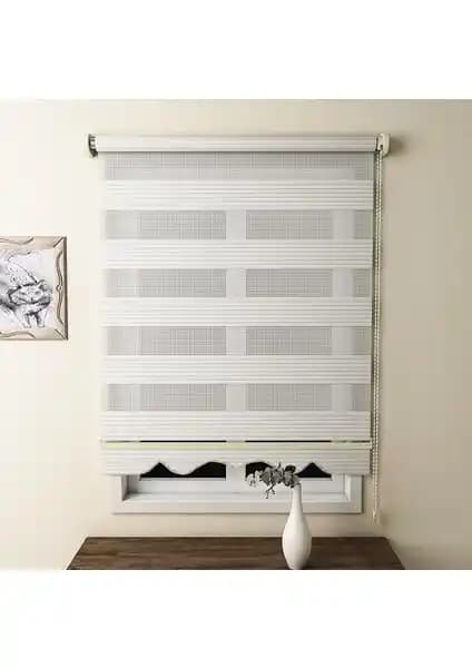 Brillant Pliseli Zebra Stor Perde 80x200 cm Ekru ve 100x200 cm Modellerinin Karşılaştırması