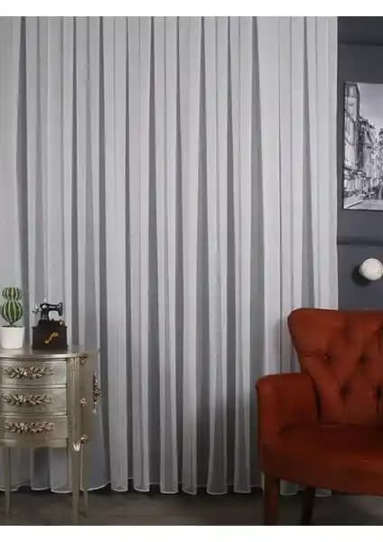 Dekoson Ütü Gerektirmeyen Tül Perde Orta Pile Ekru Renkli Fonksiyonel Tasarım