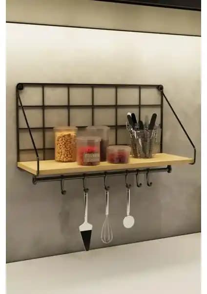 Eva Metal Tasarım Metal Duvar Rafı: Modern ve Dayanıklı Retro-Modern Dekoratif Raf