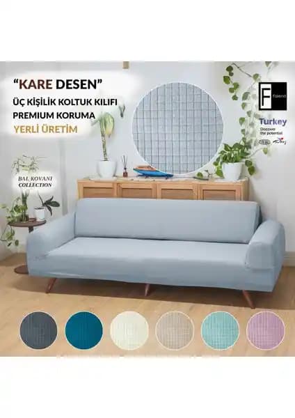 Faiend Gri Likrali ve Tuchmall Jakarlı 3 Kişilik Koltuk Örtüsü Karşılaştırması
