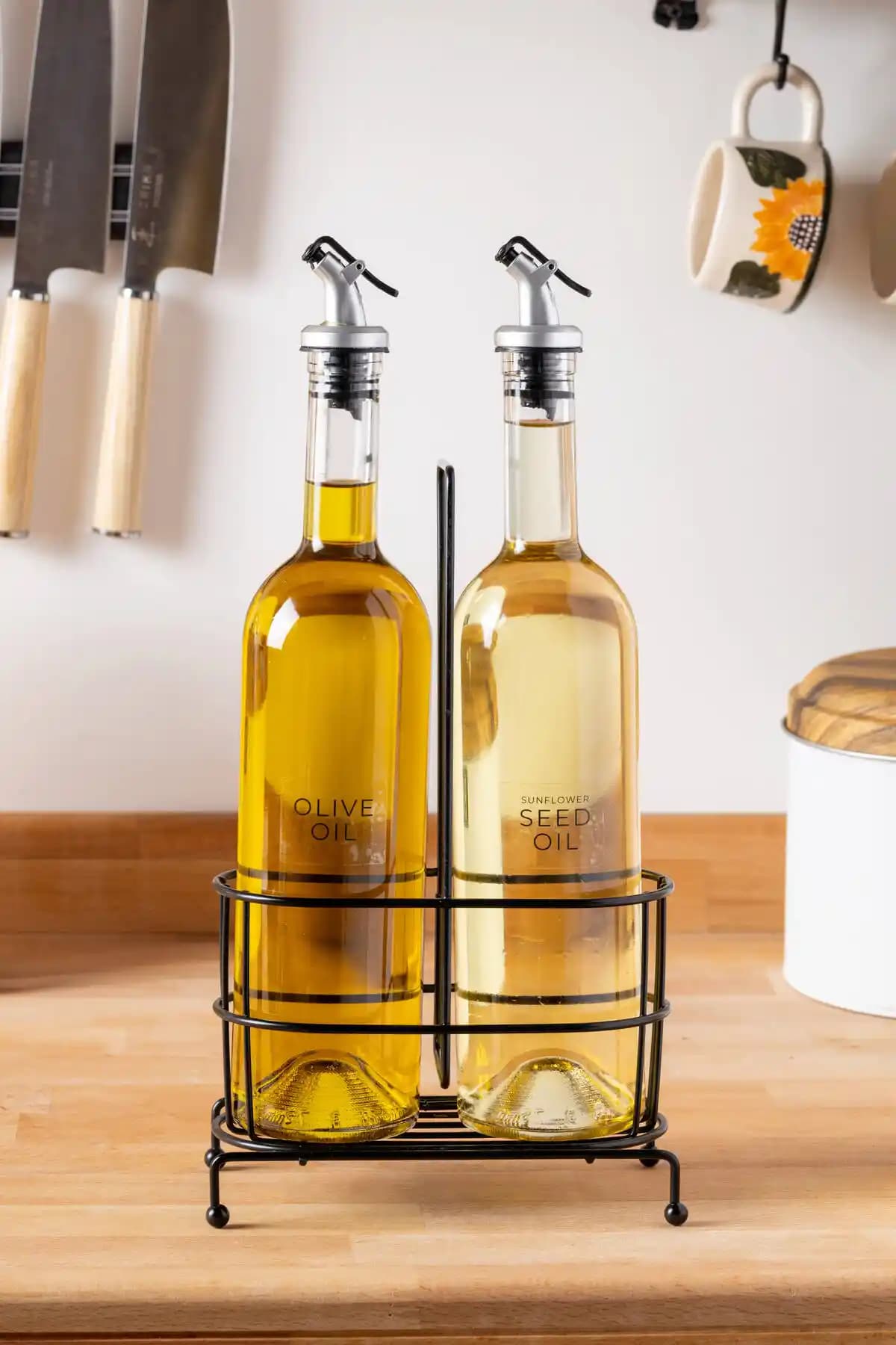 FH finehome Cremma 2'li Standlı Siyah Yağlık Mutfak İçin Şık ve Fonksiyonel