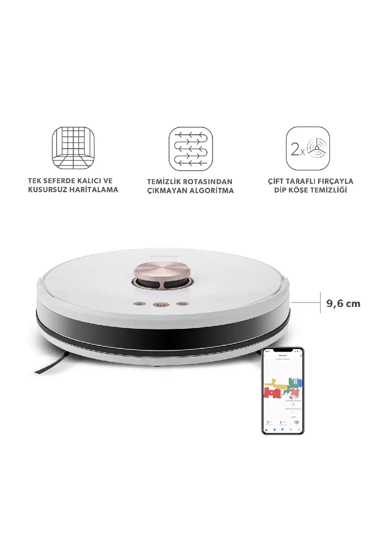 HOMEND Alex Laser Pro 1283H: Lazer Haritalama ve Elektronik Mop Özellikli Akıllı Robot Süpürge