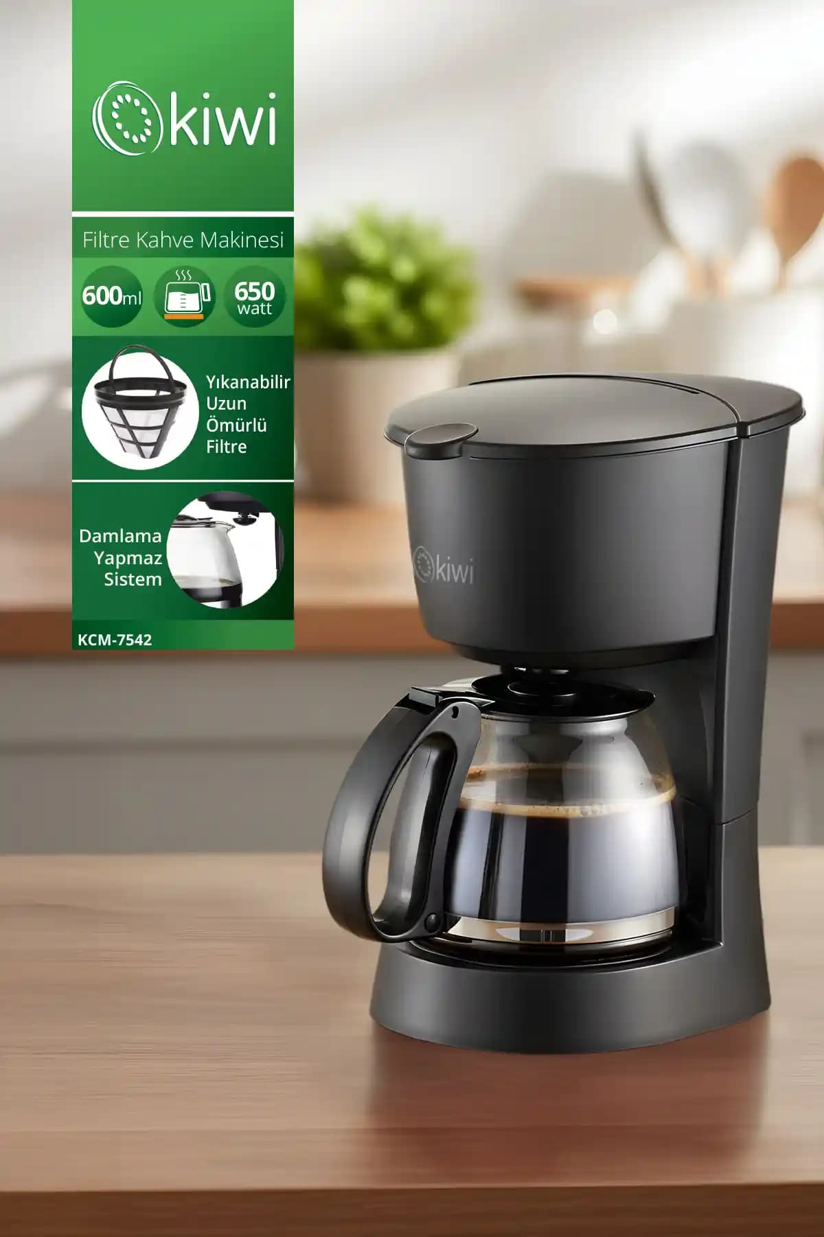Kiwi KCM 7542 Filtre Kahve Makinesi: Hızlı, Pratik ve Şık Tasarımlı Model