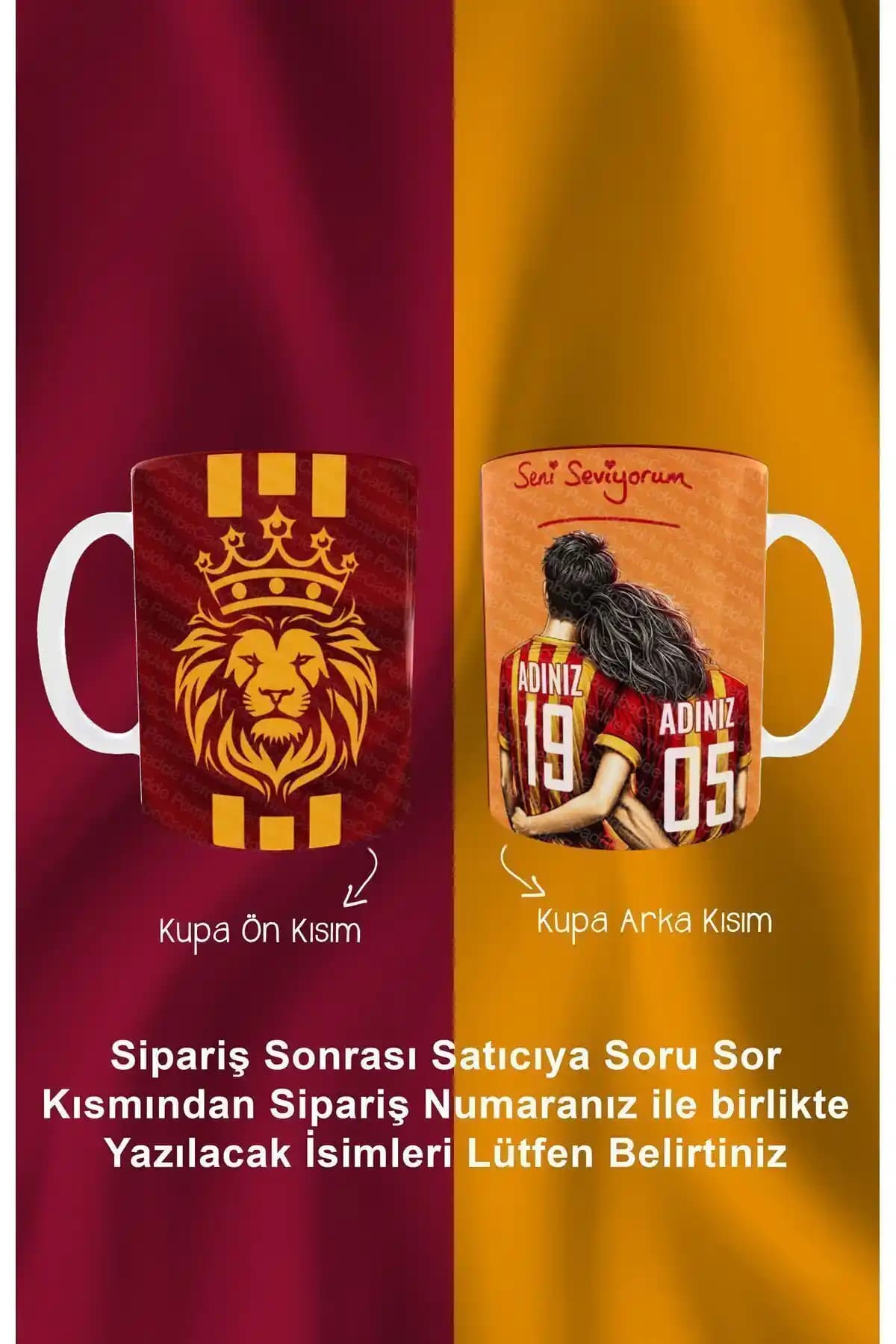 PembeCadde Kişiye Özel İsim ve Numaralı Porselen Kupa – Şık ve Dayanıklı Tasarım