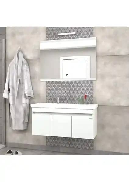 Pierre Cardin Summer 100 cm Snow White Banyo Dolabı – Modern ve Fonksiyonel Tasarım