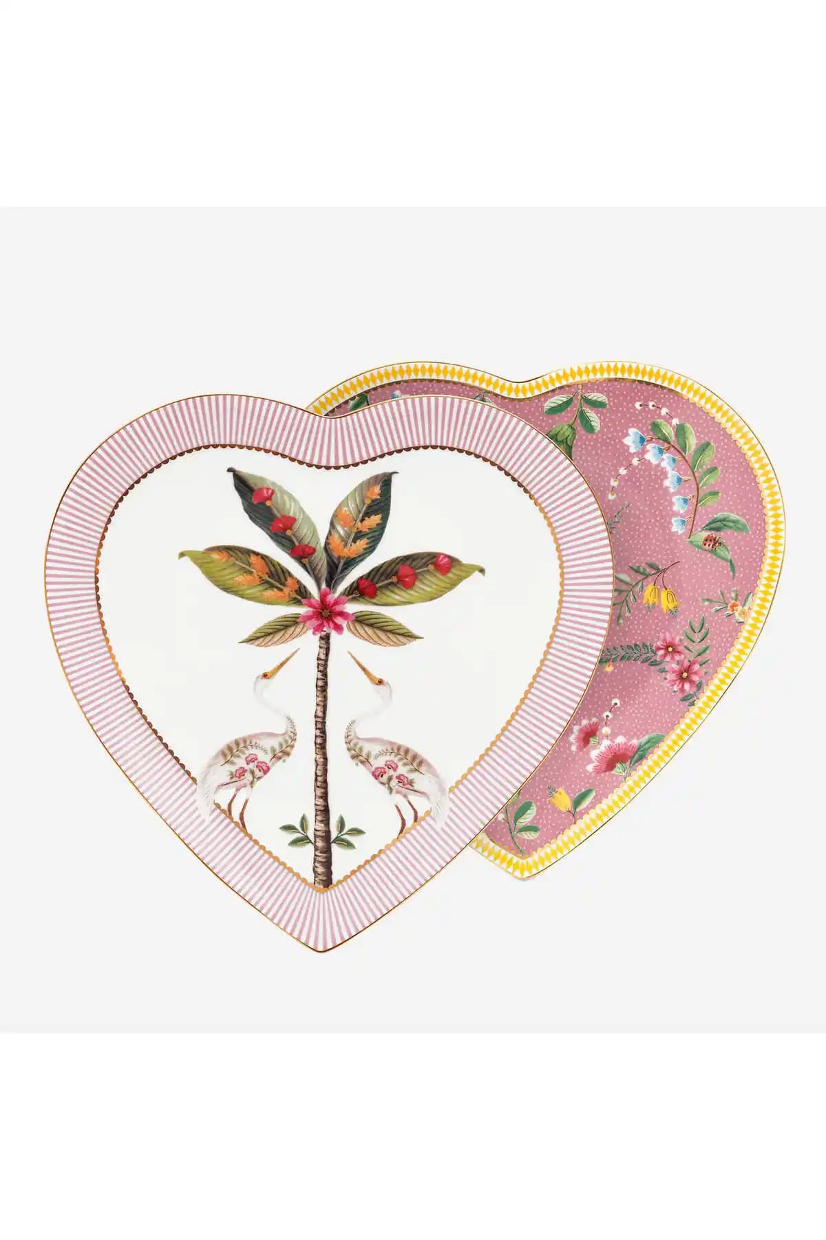 Pip Studio La Majorelle Pembe Kalpli 21,5 cm Porselen Tabak Seti