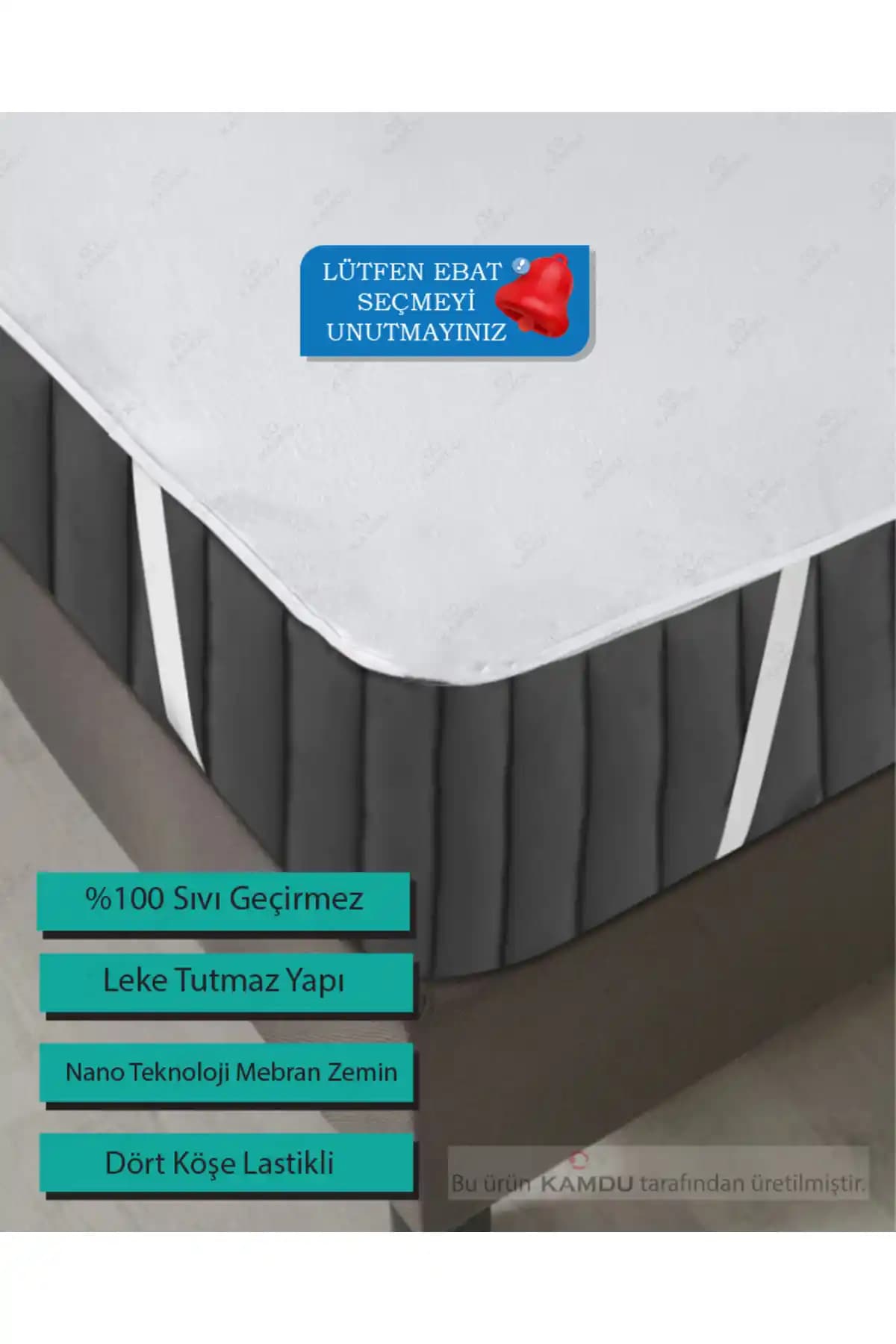 QURRY 4 Köşe Lastikli Sıvı Geçirmez Yatak Alezi ile Konfor ve Koruma Sağlayın