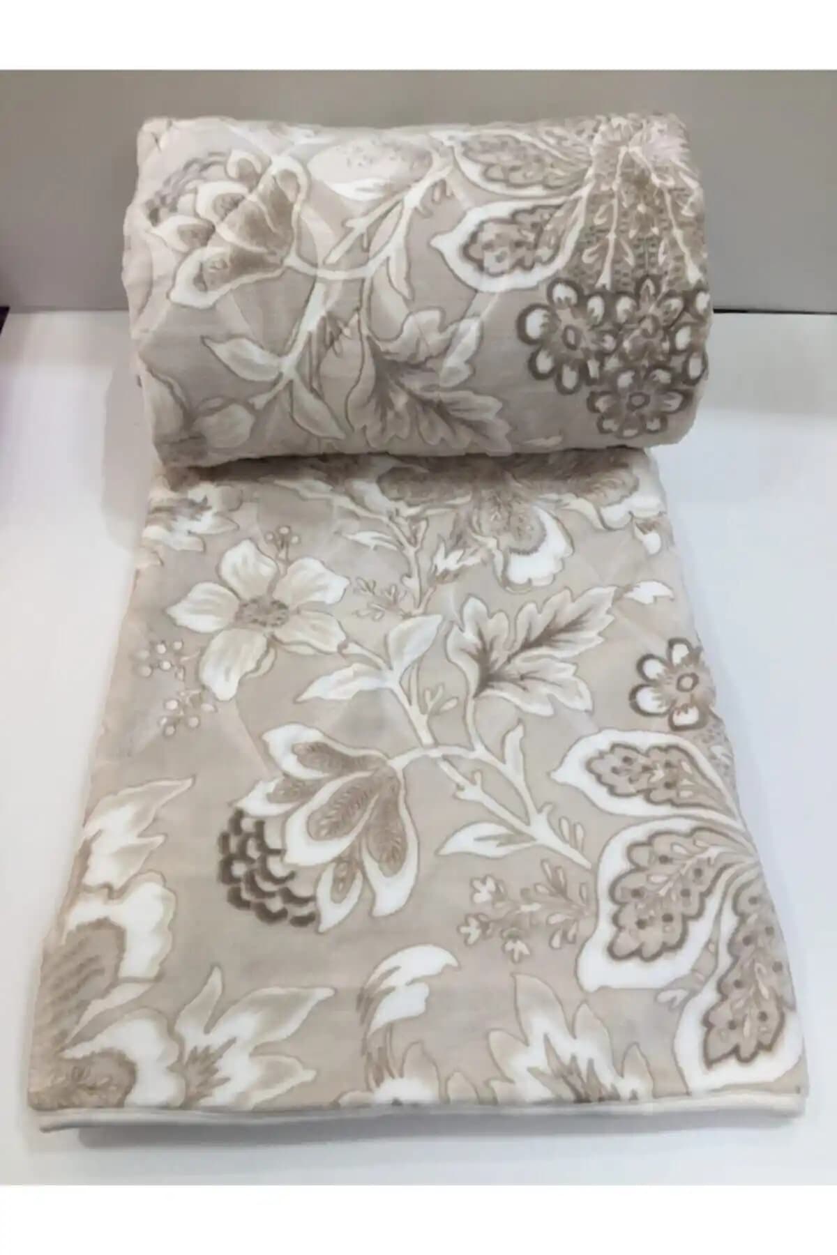 Sarar Viyola Çift Kişilik Vizon Renkli Polyester Battaniye 200x240 cm