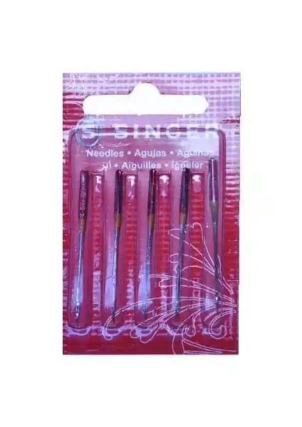 Singer 18 Numara Ev Tipi Dikiş Makine İğnesi Orta Kalınlıkta Kumaşlar İçin Uyumlu