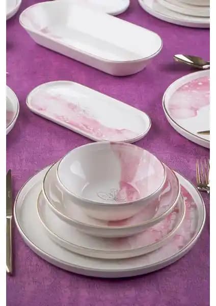 Acar Adore 6 Kişilik 27 Parça Yemek Takımı Şık ve Dayanıklı Modern Mutfak Seti