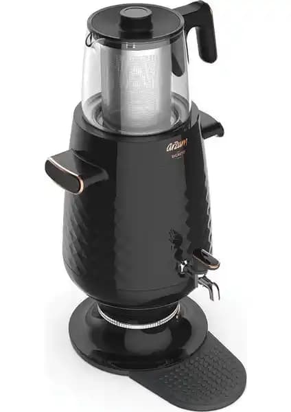 Arzum Ehlikeyf 3,5 L Siyah Paslanmaz Çelik Semaver: Modern Tasarım ve Fonksiyonellik