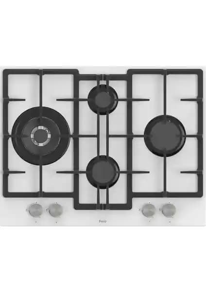 Ferre ED076 Modern Beyaz Cam Ankastre Gazlı Ocak Performans ve Güvenlik Özellikleriyle