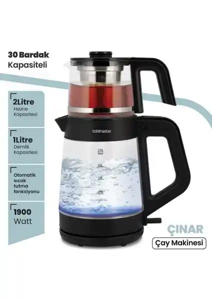 Goldmaster GM8320S Çınar: Modern Tasarım ve Güçlü Performanslı Çay ve Su Isıtıcıları