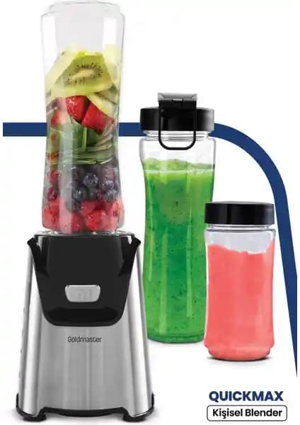 Goldmaster Quickmax GM-7256 Kişisel Blender: Şık Tasarım ve Yüksek Performanslı Kullanım