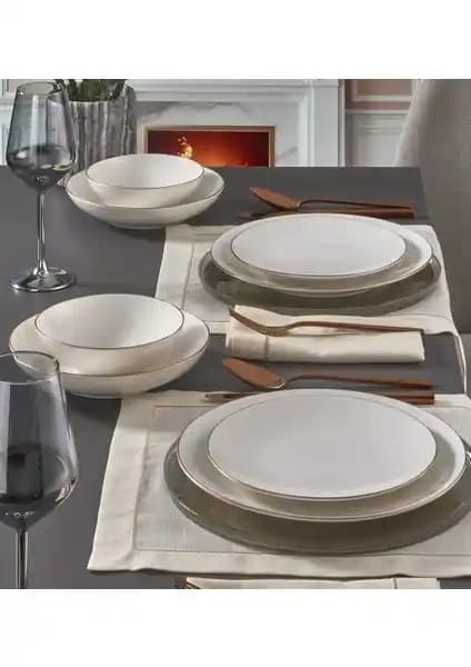 Güral Porselen Atina 24 Parça Bone Yemek Takımı: Şıklık ve Fonksiyonellik Bir Arada