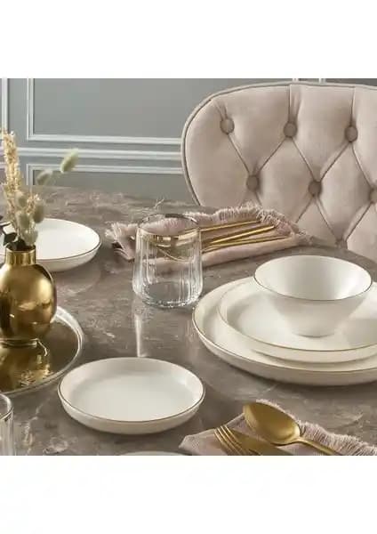 Güral Porselen Bilbao16 Bone Yemek Takımı 4 Kişilik Modern ve Şık Tasarım
