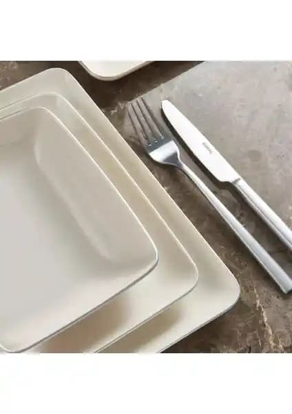 Güral Porselen Kansas 18 Parça Yemek Takımı Modern ve Dayanıklı Tasarım