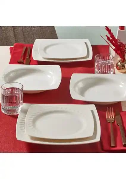 Güral Porselen Majorı 24 Parça 6 Kişilik Yemek Takımı Estetik ve Dayanıklı Tasarım