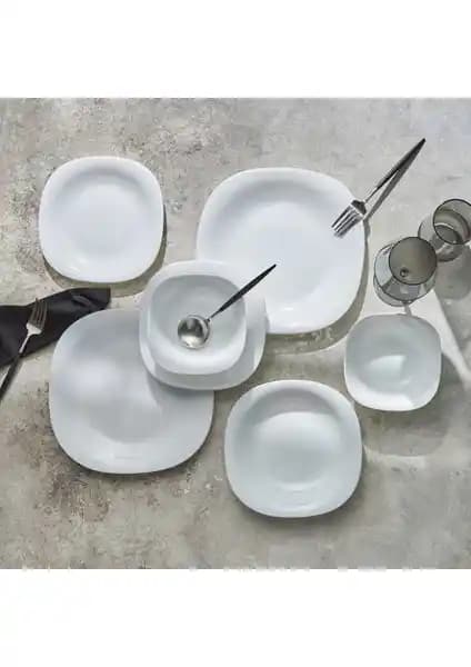 Karaca Andrea Opal 24 Parça Cam Yemek Takımı Şık ve Modern Tasarım Detaylarıyla