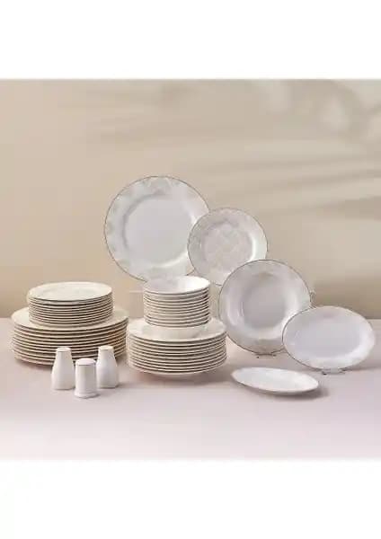 Karaca Bone Collection Siena 53 Parça 12 Kişilik Gold Yemek Takımı Şık ve Dayanıklı