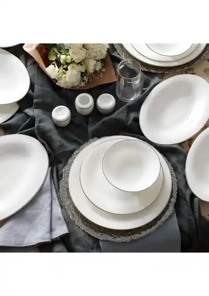 Karaca Fine Pearl Fame 58 Parça 12 Kişilik Yemek Takımı Platin Özellikleri ve Tasarımı
