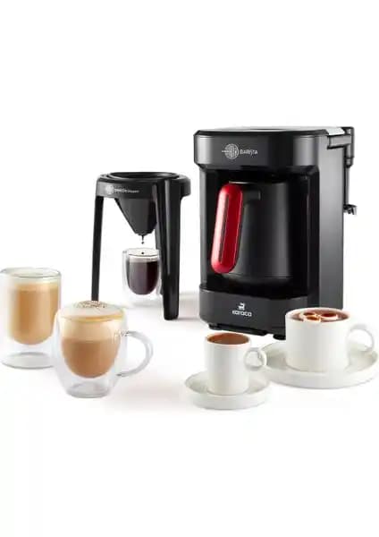 Karaca Hatır Barista Kırmızı Otomatik Kahve Makinesi 735 W, 5 Fincan Kapasitesi