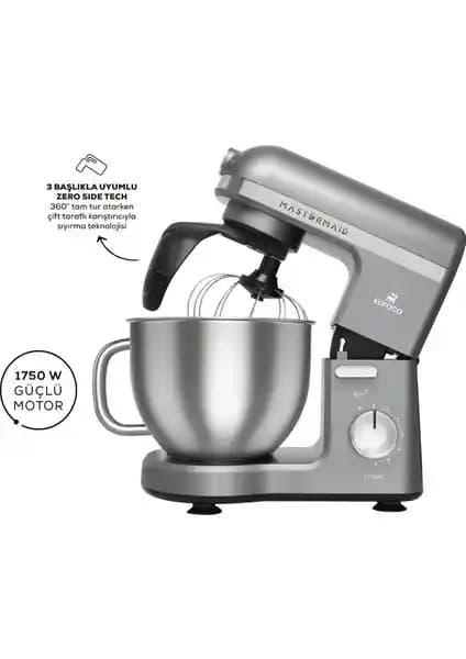Karaca Mastermaid Chef Pro Çift Kollu Stand Mikser Galaxy Grey 1750 W ile Mutfakta Güç ve Verimlilik