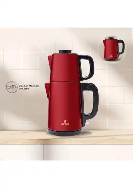 Karaca Tea Break Rouge Red Çelik Su Isıtıcı ve Çay Makinesi Özellikleri ve Kullanıcı Yorumları