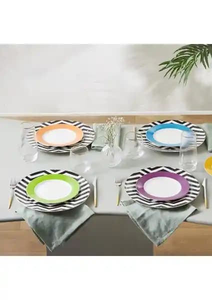 Karaca Zigzag 12 Parça 6 Kişilik Porselen Yemek Takımı Modern ve Dayanıklı Tasarım