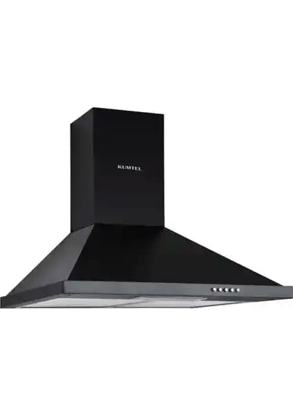 Kumtel Siyah Dp6-S Duvar Tipi Piramit Davlumbaz Modern ve Güçlü Mutfak Çözümü