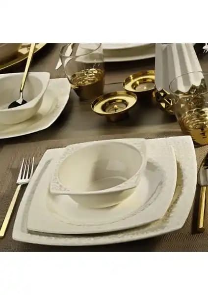 Kütahya Porselen Bone Versa 24 Parça Yemek Takımı Estetik ve Fonksiyonellik Bir Arada