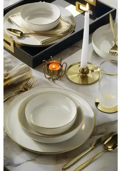 Kütahya Porselen Moderna 16 Parça Yemek Takımı Dört Kişilik Şık ve Dayanıklı Tasarım