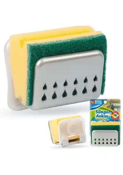 Practika Buffer Vantuzlu Sünger Askısı ile Mutfakta Hijyen ve Düzen Sağlama