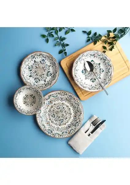 Schafer Carna 24 Parça Kahverengi Yemek Takımı Modern ve Dayanıklı Tasarım